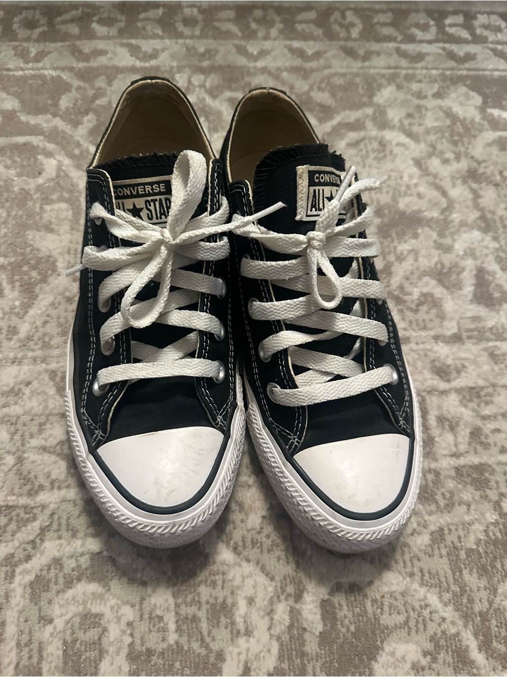 Converse Kids Low Top Sneakers in Black and White